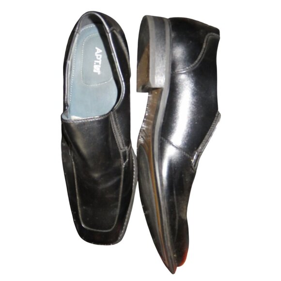 Apt. 9 Kingman Men's Black Leather Loafers Slip On Dress Career Shoes size 13 - Picture 4 of 7